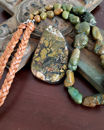 Schaef Designs Large Whiskey Creek Black Silver Pendant | Arizona 