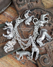 Susan Cummings African animal charm bracelet | Arizona