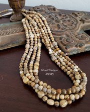 Schaef Designs Picture jasper Sterling silver 4strand adjustable necklace | Arizona 