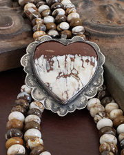  Schaef Designs Royston Turquoise Jasper & Sterling Silver Southwestern Square Cross Pendant | Arizona