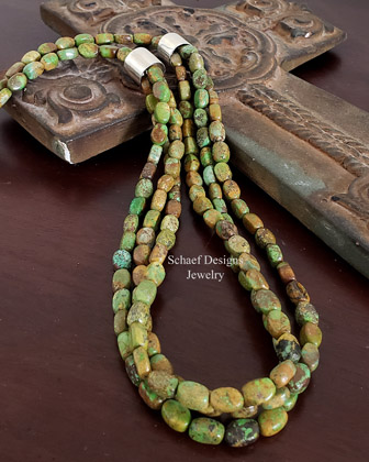 Schaef Designs Green Turquoise Multi Strand Necklace | Arizona 