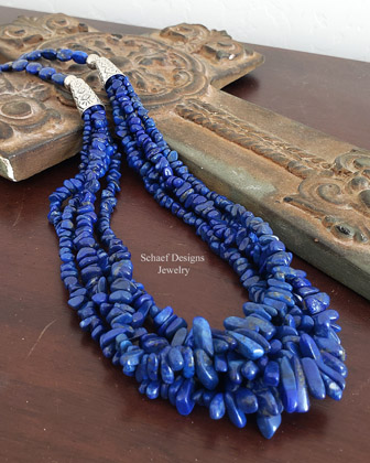 Schaef Designs Southwestern Basics Matte Cherry Creek Jasper & Navajo Pearl Necklace | Arizona