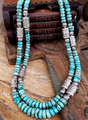 Schaef Designs Light Blue Hubei Turquoise & sterling silver Southwestern basics necklace set | Arizona
