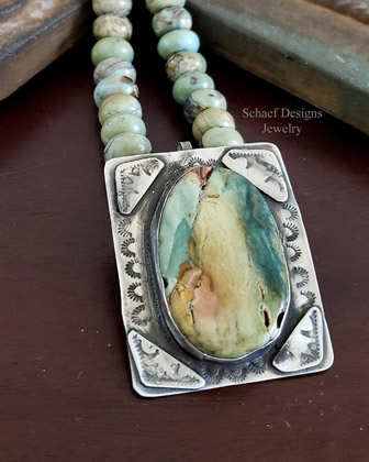 Schaef Designs Oval in Square Morrisonite Pendant | Arizona