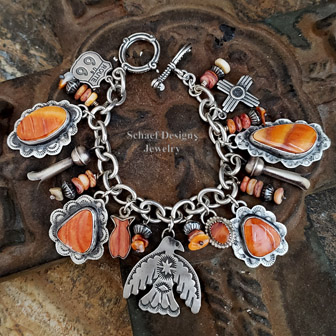Schaef Designs Orange Spiny OYster Charm Bracelet | Arizona 