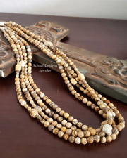 Schaef Designs Picture jasper Sterling silver 4 strand adjustable necklace | Arizona 