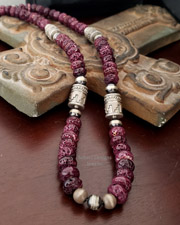 Large Purple Spiny Oyster & Tube Bead Necklace | Arizona