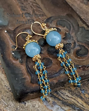 Schaef Designs Amazonite Apatite Gold Wire Earrings | Arizona