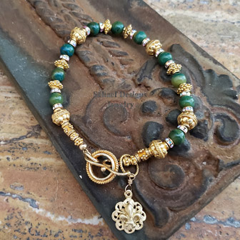 Schaef Designs AAA Peruvian Opal & 22kt Gold Vermeil Bracelet | Arizona 