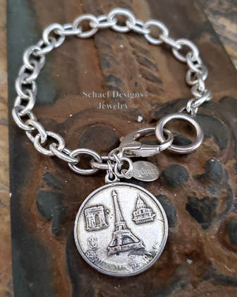 Schaef Designs Heavy Link Chain Paris Charm Bracelet | Arizona 