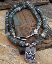 Schaef Designs gemstone labradorite, hematite, & sterling silver stacking bracelets | Arizona