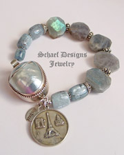 Schaef Designs Kyanite, Labradorite, & Sterling Silver Gemstone Bracelet | New Mexico