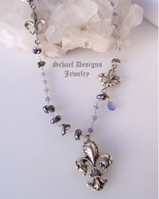 Schaef Designs Prasiolite, tanzanite & sterling silver  gemstone bracelet | New Mexico 