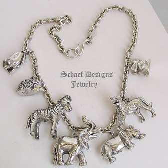 Susan Cummings for IWLF endangered species animal sterling silver charm necklace | Schaef Designs | New Mexico 