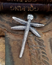 Gary Custer Tufa Cast Sterling Silver Dragonfly Cross Pendant | Arizona 