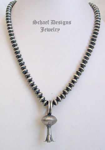 Standing Liberty Quarter Sterling Silver Squash Blossom Pendant | Schaef Designs | New Mexico 