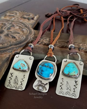 Schaef Designs turquoise multi strand tab necklace | Arizona 