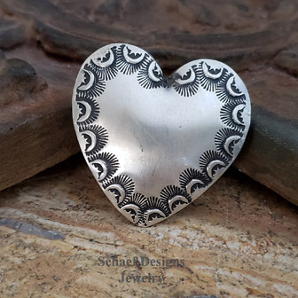 Vince Platero hand stamped sterling silver Southwestern
